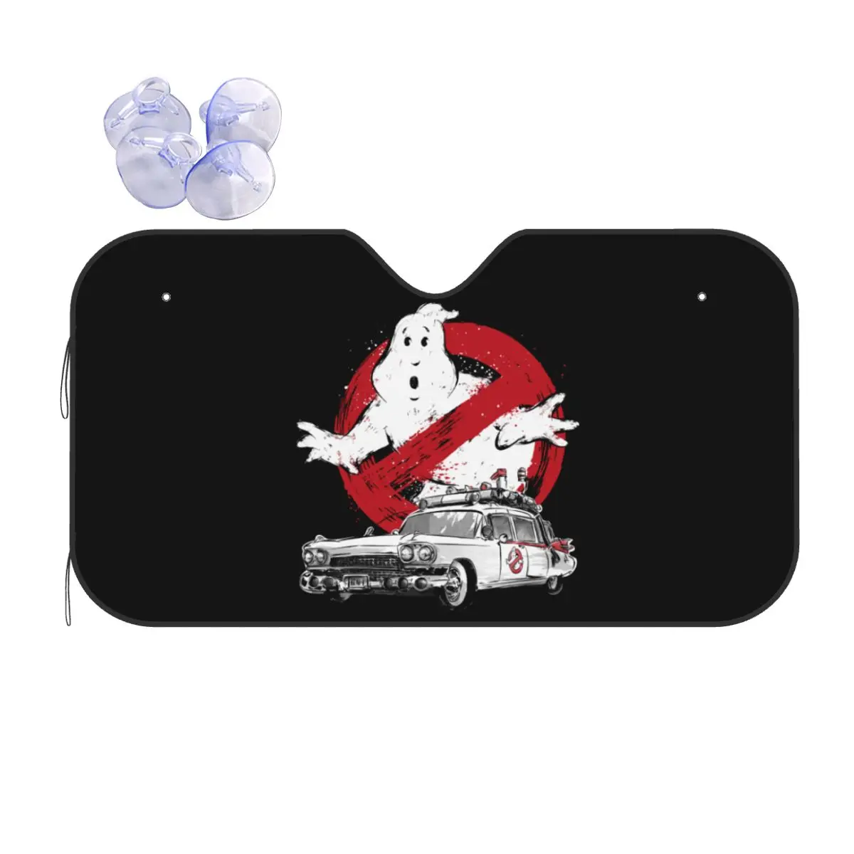 Ghostbusters Windshield Sunshade Foldable Supernatural Ghost Movie Blocks UV Rays Sun Visor Protector