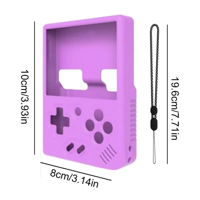 Silicone Capa Protetora para Miyoo Mini Plus, Retro Game Console Caso Poeira, cor sólida, armazenamento, Open Source