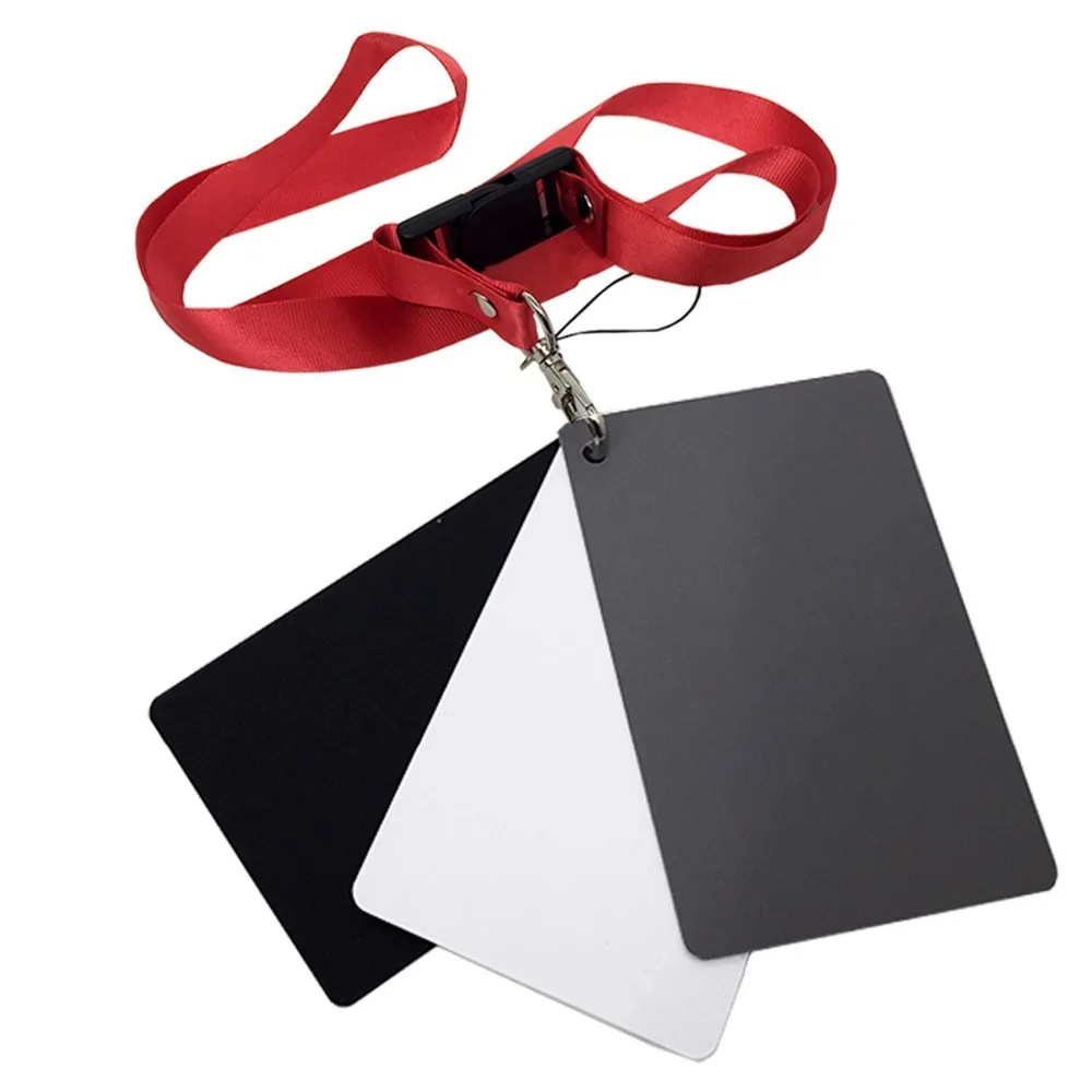 Portable Grey Card White Balance 18% Exposure Photography Custom Calibration Camera Checker Video for Digital DSLR