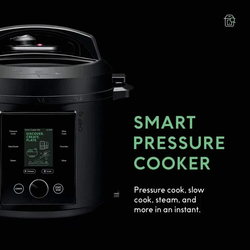 CHEF iQ Smart Pressure Cooker 10 Cooking Functions & 18 Features, Built-in Scale, 1000+ Presets & Times & Temps w/App