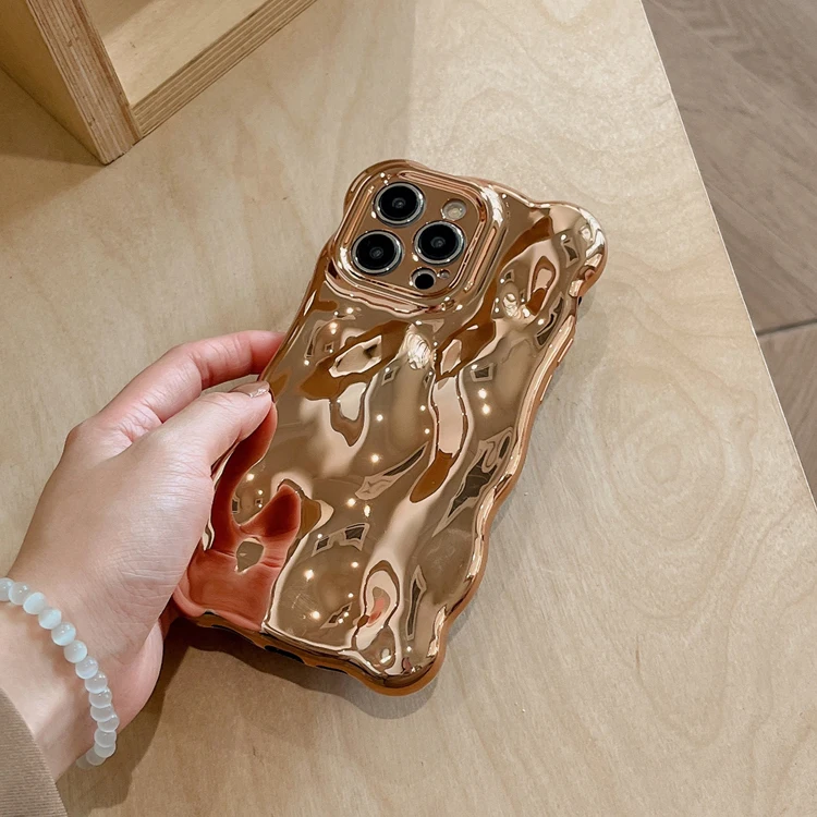 thumbnail image 1 of 3D Wave Pattern Phone Case For iphone 15 14 13 12 11 Pro Max INS Candy Color Fashion Soft Silicone Shockproof Back Cover Cases, 1 of 5