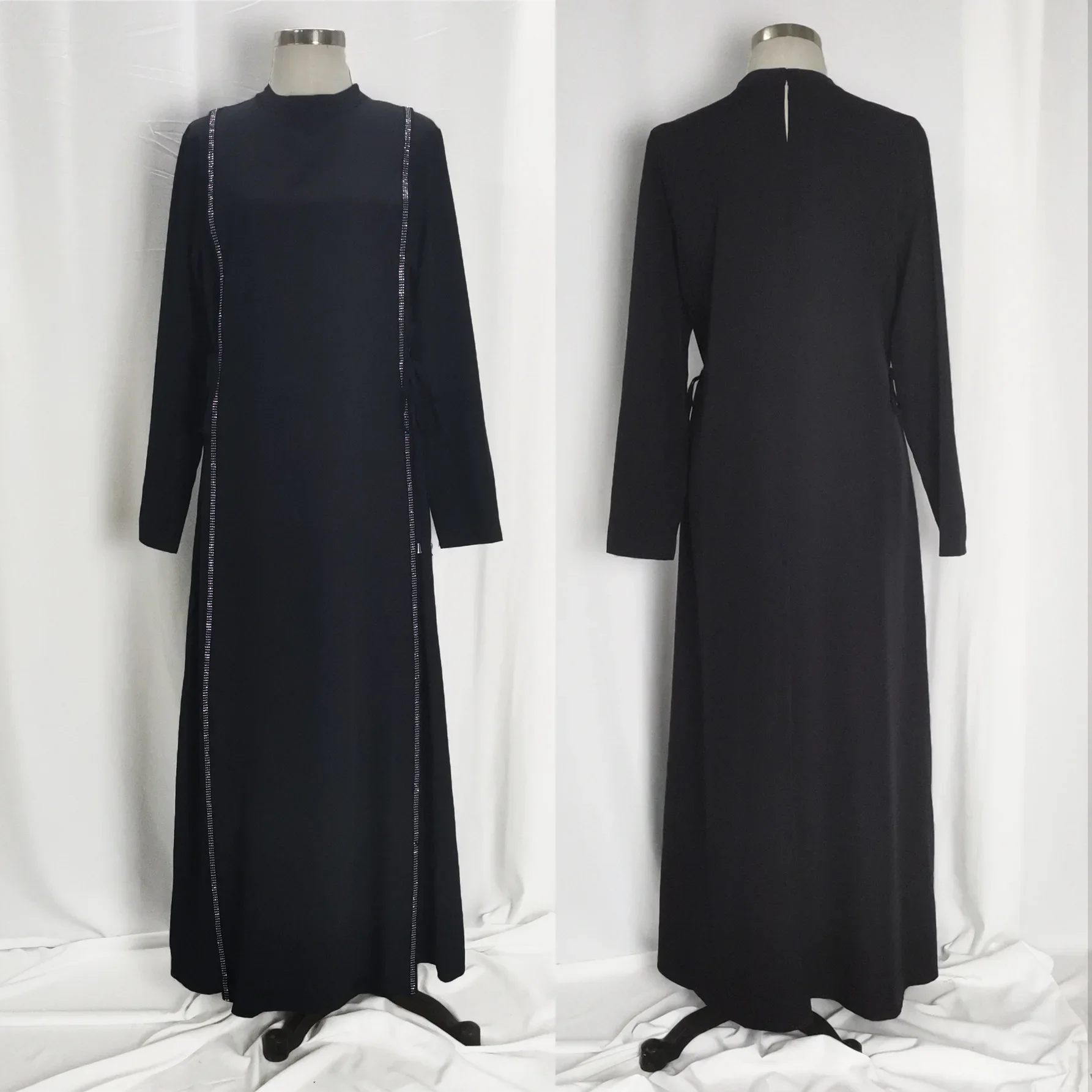 Sbcf88cca33954ce695b3299839229a31G Eid Muslim Dress Women Abaya Kimono Kaftan Beading Hijab Dresses Jilbab Dubai Robe Khimar Dubai Islam Clothes Kebaya Abayas Mallzona