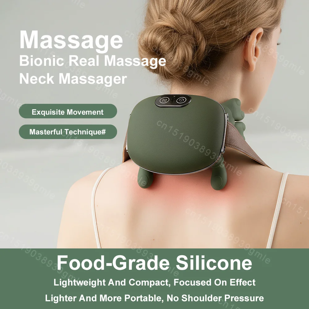 Electric Neck and Shoulder Muscle Massager Wireless Shoulder and Back Kneading Massage Shawl Neck Masajeador Relax Pain Relief