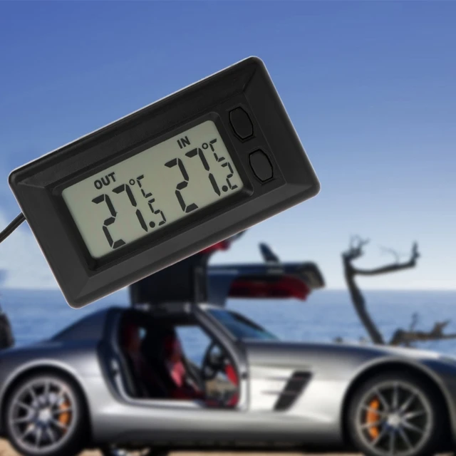 Thermomètre numérique intérieur et extérieur pour voiture, Mini écran LCD,  12V, capteur de câble 1.5m, nouveauté - AliExpress