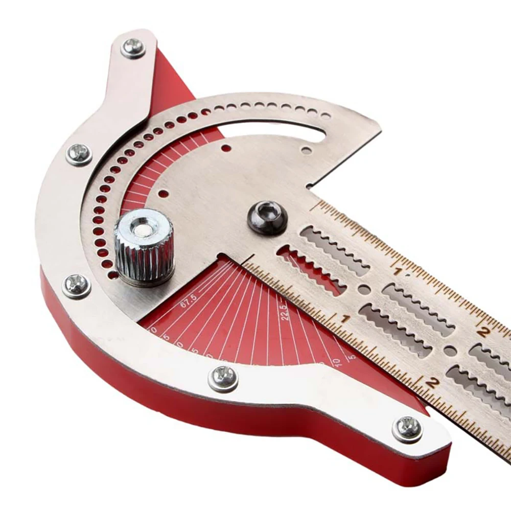 10/15/20 inch Woodworkers Edge Rule Protractor Woodworking Ruler Angle Measure Stainless Steel Carpentry Layout Carpenter Tools 3