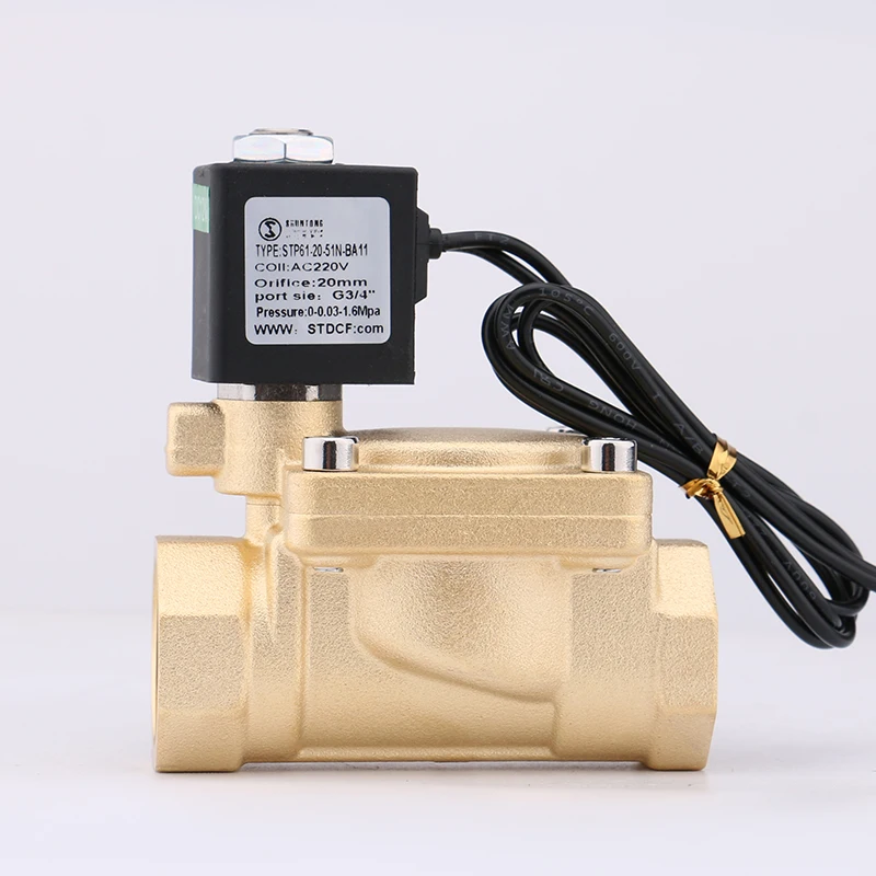 

Управляемый двухпозиционный электромагнитный клапан DN5016Kg, латунный мембранный Водяной электромагнитный клапан