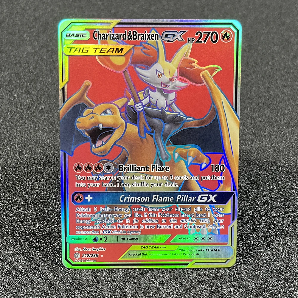  PROXY 카드 태양 및 달 우주 이클립스 (CEC) Blastoise & Piplup-GX Charizard & Braixen-GX 포일 TCG 카드 게임 컬렉션 PTCG