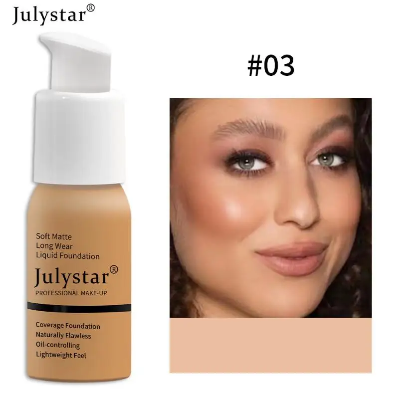 Matte Face Base Makeup 30ml Matte Face Base Makeup Waterproof Long Lasting Liquid Foundation Oil-Control Face Foundation Matte Concealer Facial Makeup