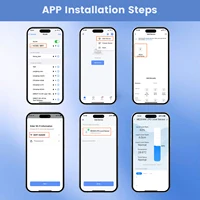 Moray ME204W Tuya Smartlife APP WiFi Mobile APP Wifi เซ็นเซอร์ระดับแก๊สสําหรับ LPG ถังแก๊สตัวบ่งชี้ระดับ 6