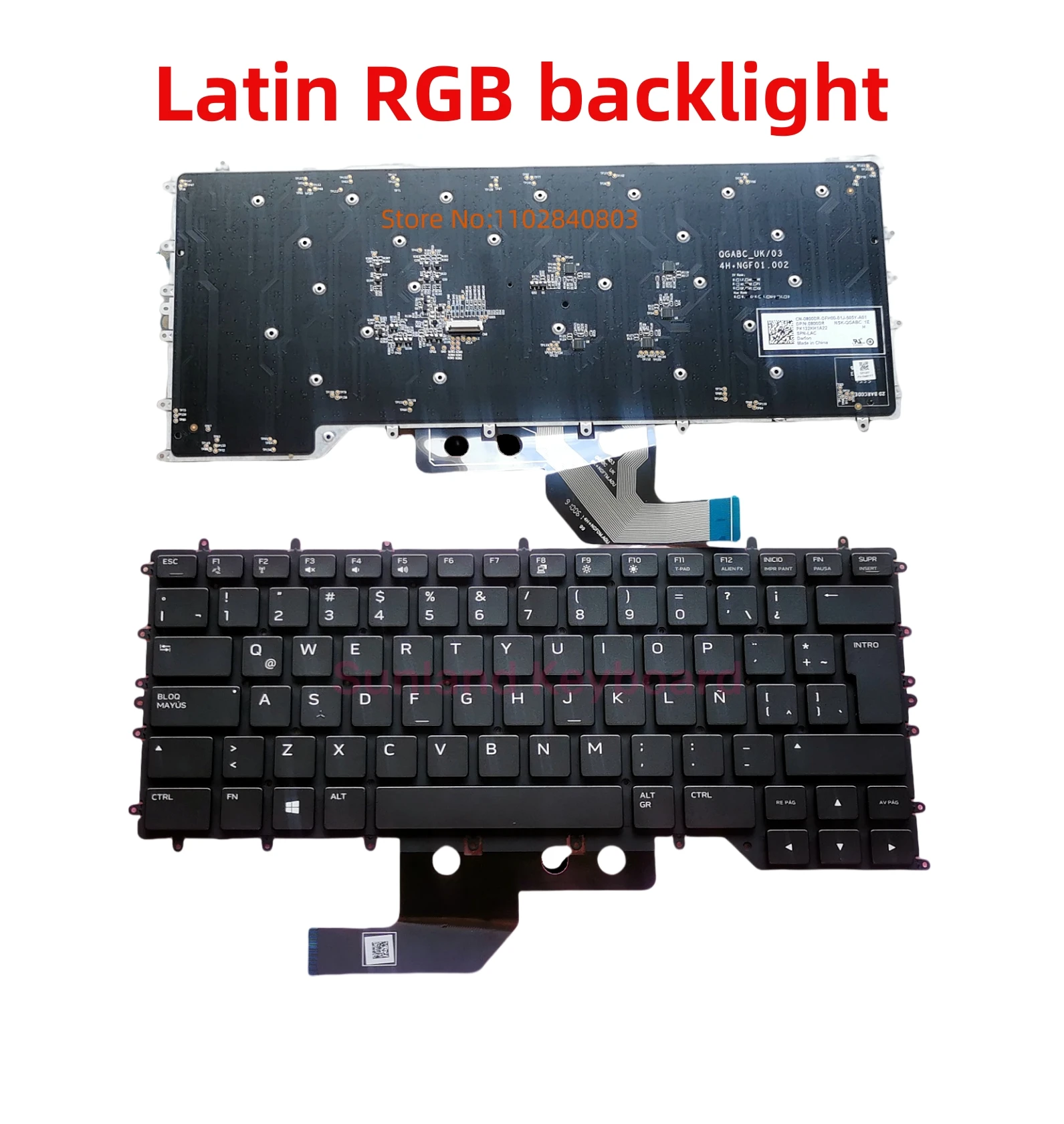 델 에일리언웨어 M15 R3 M15 R2 N18E 0080CF 0800DR 094DNY 키보드 Teclado, 오리지널 프랑스 독일 영국 라틴 RGB 백라이트, 신제품