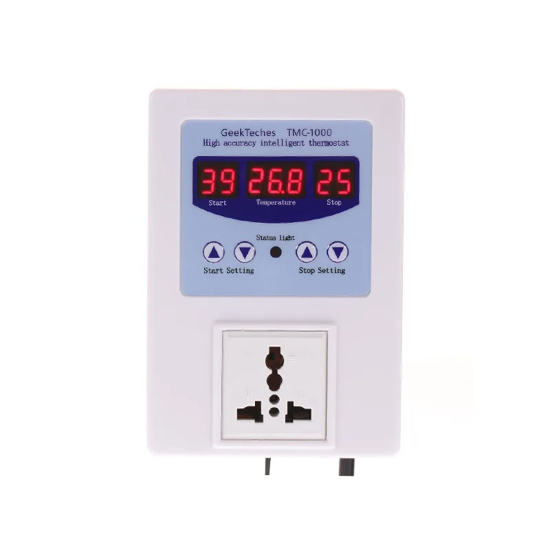 TMC-1000 AC110-240V Digital Temperature Control LED Display Temperature Controller With Heat/Cooling Control Temperature Socket