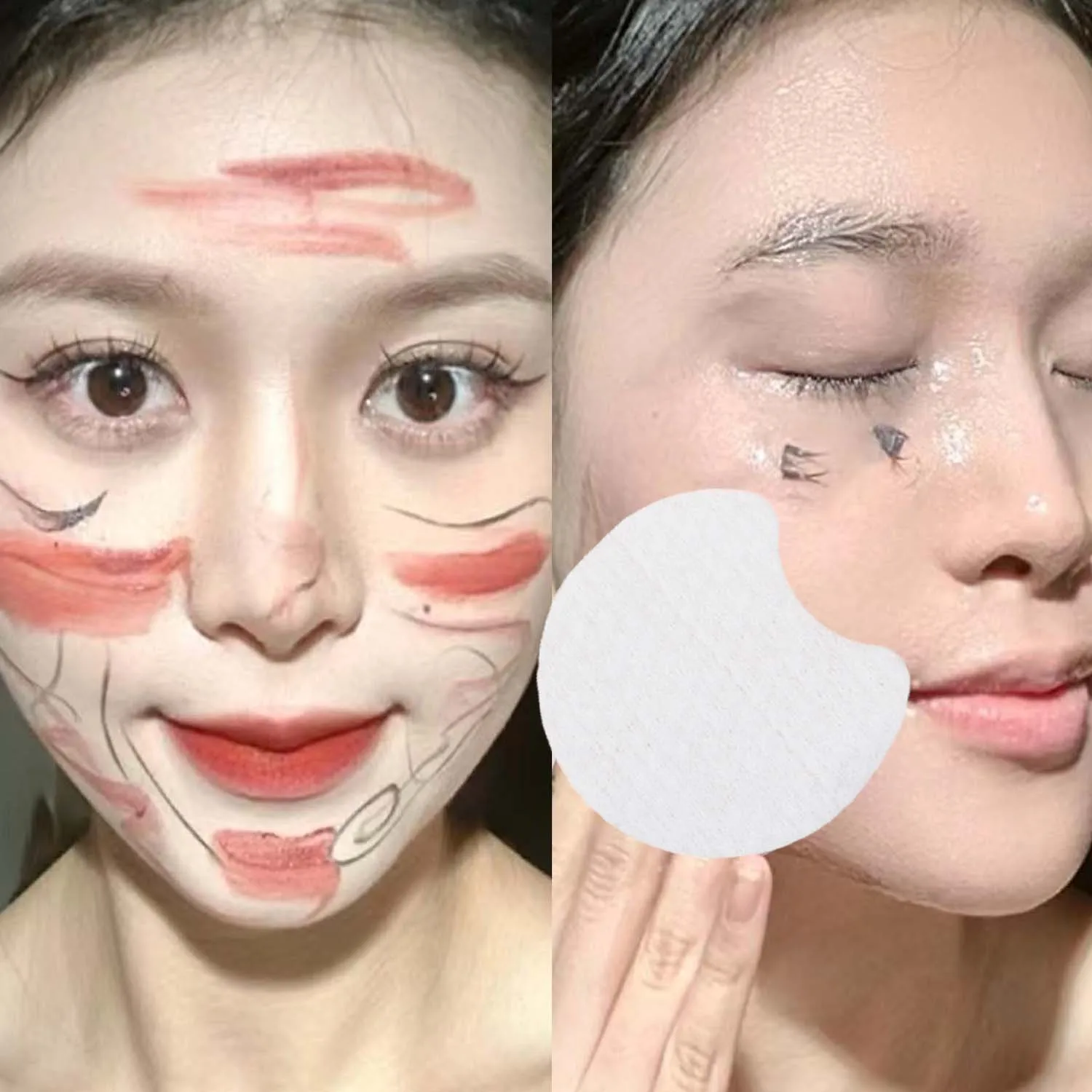Cotton Makeup Remover Pads for Facial Cleansing