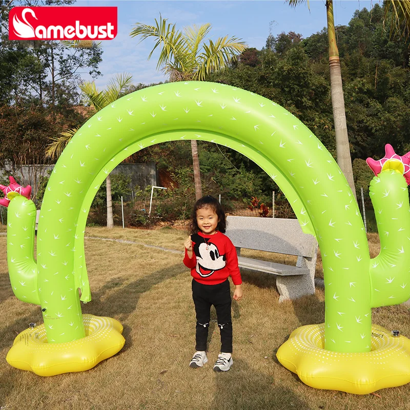 Camebust Spray Wave Kinder-Gartensprenger-Wassermatte mit Kaktus-Motiv, aufblasbares Poolspielzeug_voghion.com