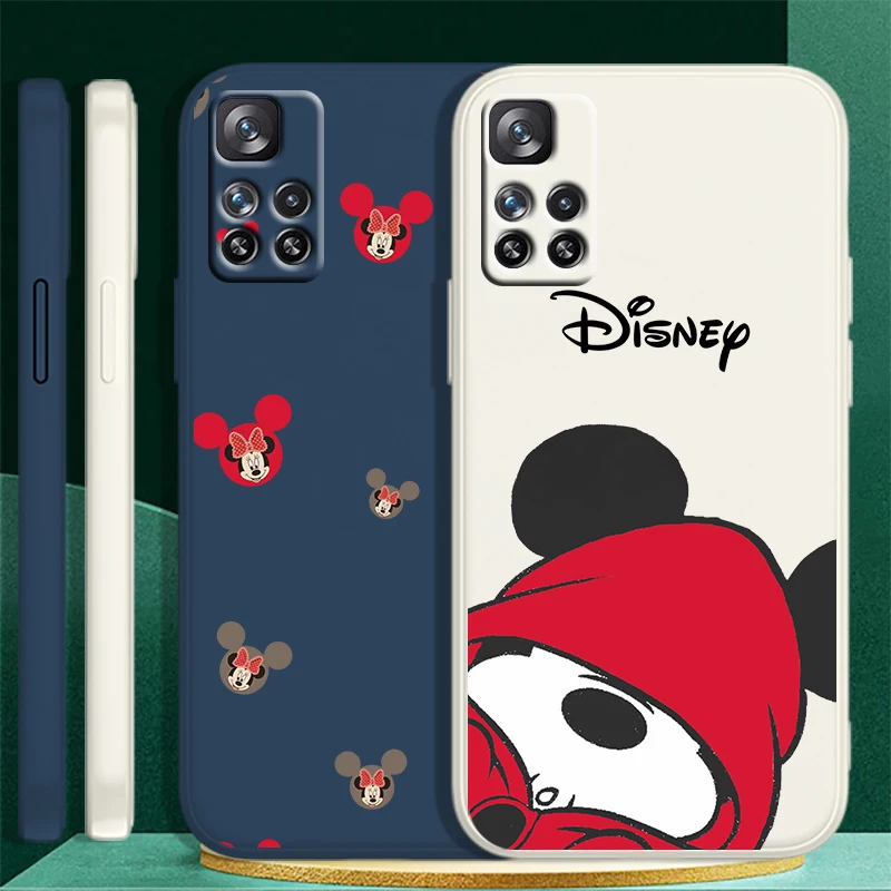 

Mickey Minnie Christmas Phone Case For Xiaomi Redmi K50 Gaming 10 9 9A 9T 9AT 8 8A 7 6 Pro 4G 5G Liquid Rope Candy Cover Fundas