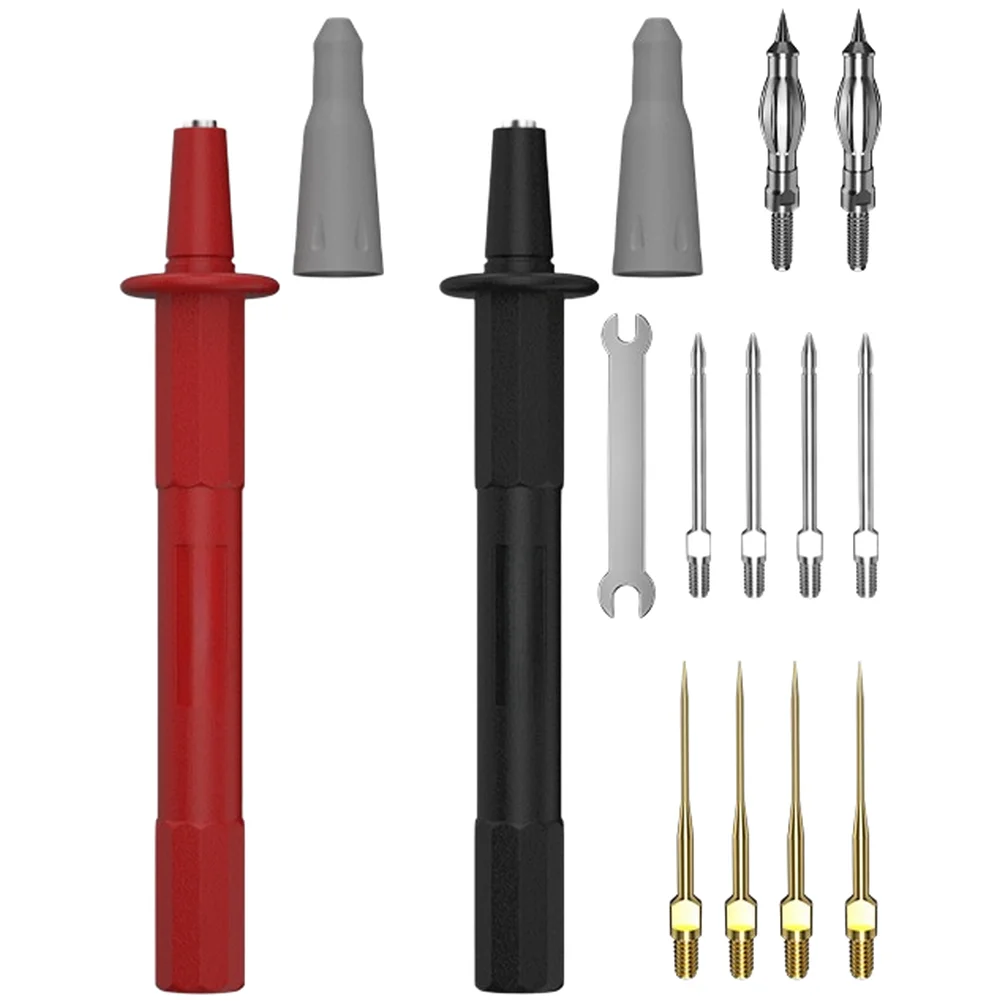 멀티미터 호환을 위한 4mm 바나나 커넥터와 1mm 2mm 교체 가능한 팁이 포함된 전기 테스트 프로브 세트