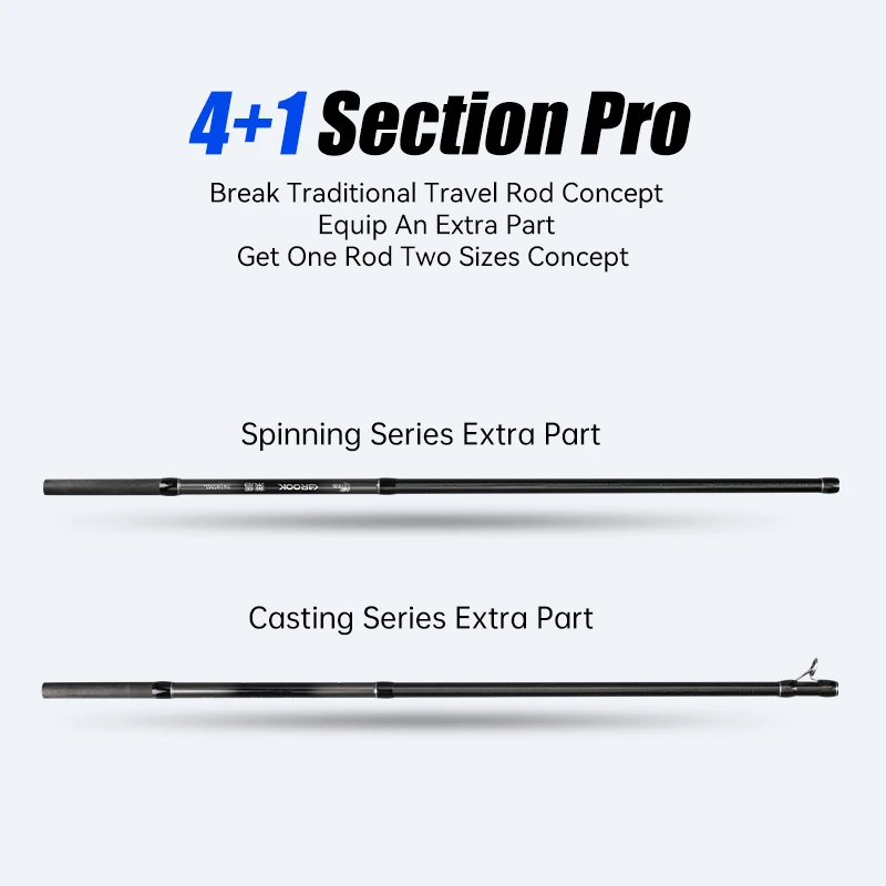 Leydun BROOK 超軽量釣竿 4 + 1 セクション 74 グラム MF アクション