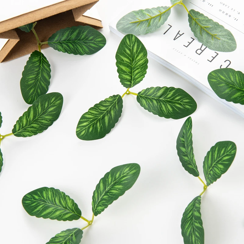 50 Stück künstliche Pflanzen, Seidenorchideenblätter, Festivaldekorationen, Familie, Hochzeiten, Partygirlanden, Outdoor, Garten, Sammelalben, Diy – Detail 2