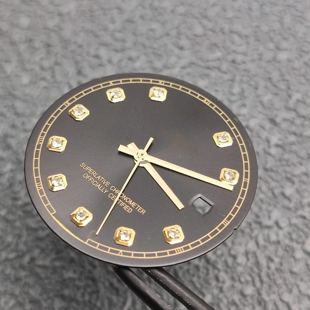 삼각대 41mm 골드 케이스 세트 HILEGU HL00101507 날짜 케이스 M126234 8215 8200 무브먼트 삼각대용 손목시계 부품
