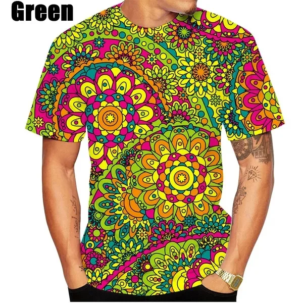 

2023 Newest Men Women Fashion Floral T Shirt 3d Printed Colorful Flowers Short Sleeve Unisex Tshirt Funny Personalized Tees Tops
