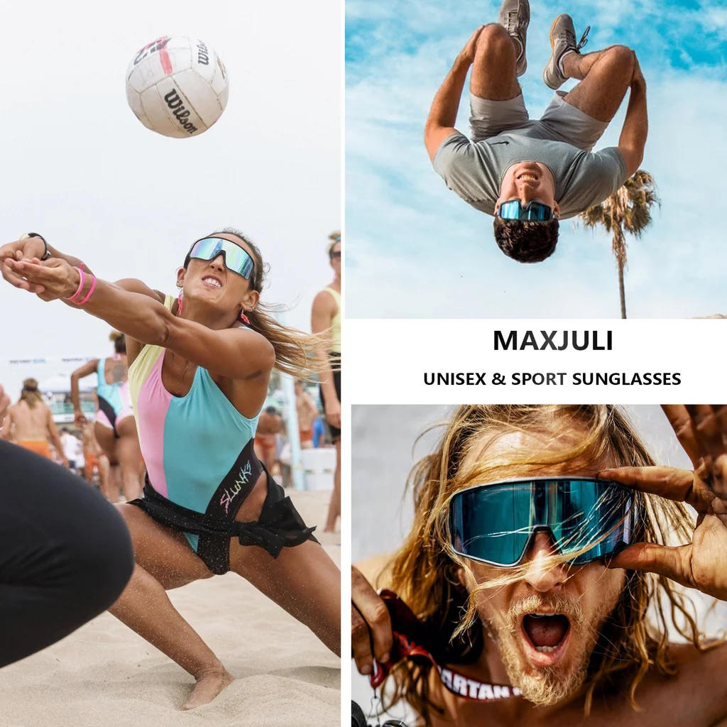 Maxjuli polarisierte Sonnenbrille für Männer Frauen, wind dichte Outdoor-Sport Radfahren Laufen UV400 Schutz Sonnenbrille 8121 – Detail 15