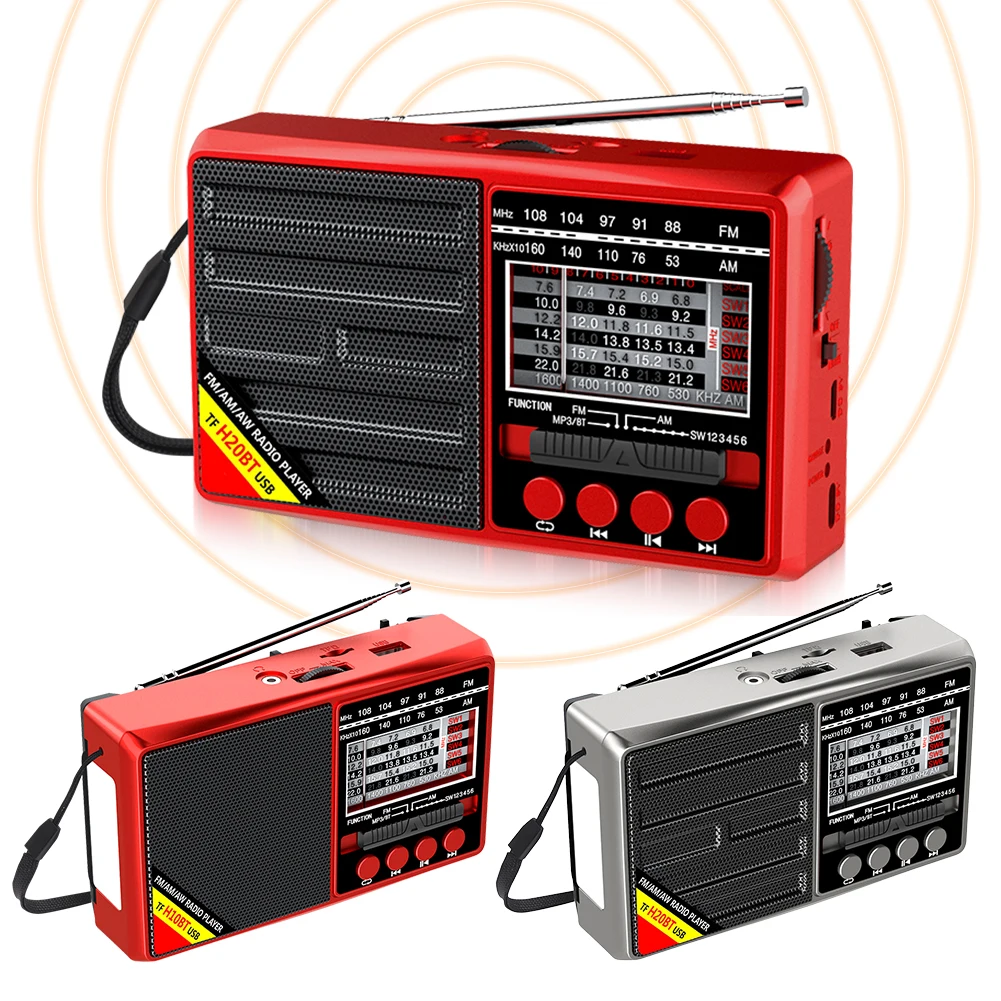 FM-AM-SW-Full-Band-Portable-Radio-with-3-5mm-Headphone-Jack ...