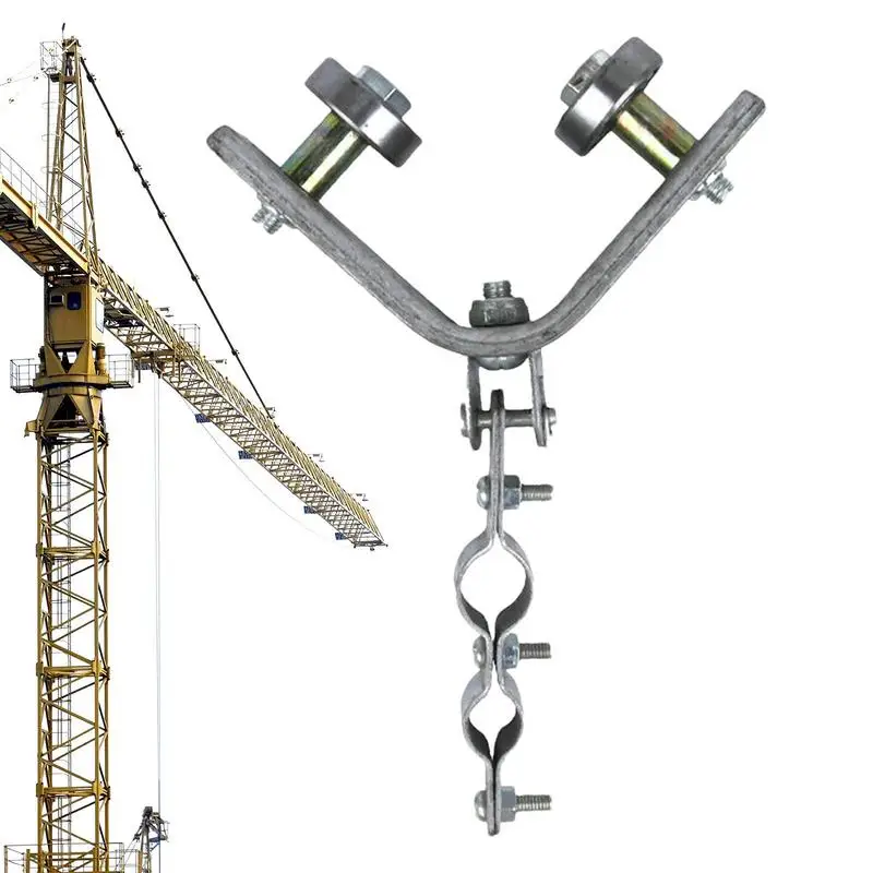 

Pulley Angle Iron Crane Bearing Wheel Lifting Ring Type Suspension Heavy-Duty Pulley Double Bearing DIY System Lifting Pulley