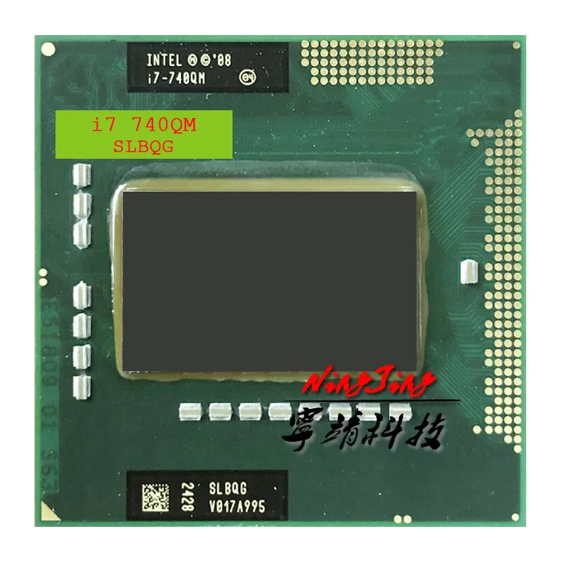 Intel Core i7-740QM i7 740QM SLBQG 1.7 GHz Quad-Core Eight-Thread CPU 6W 45W Socket G1 / rPGA988A