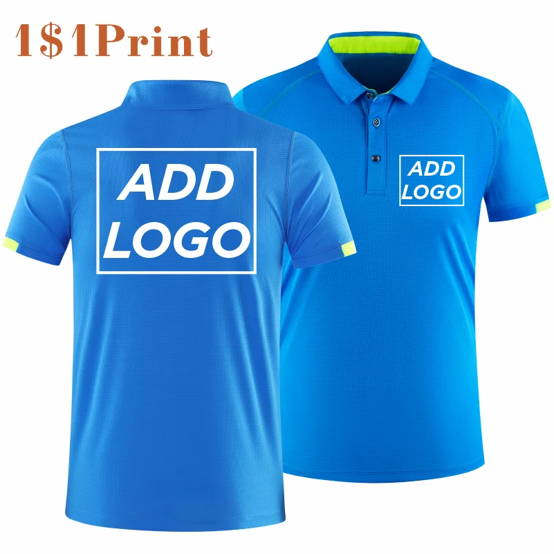 2023 Quickdrying Sports Polo Shirt Custom Design Company Brand Logo