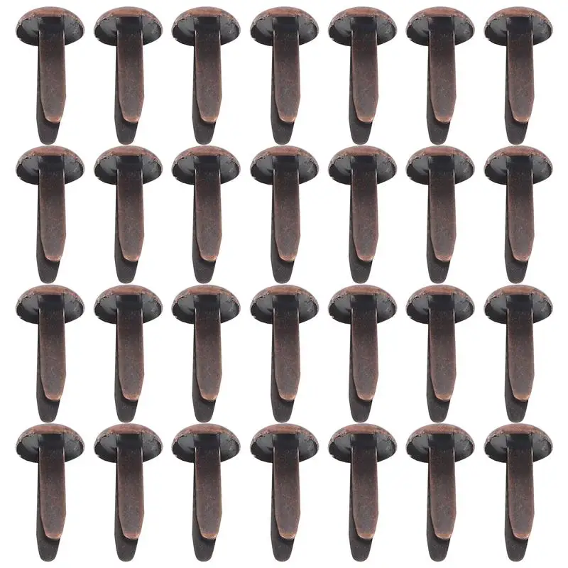 DIY Metal Brads 50Pcs Durable Bronze Metal Brads Office Scrapbooking Crafts Making Stamping Mini Fasteners