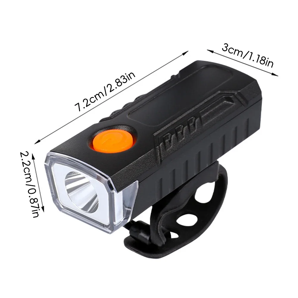 Bicycle Front Light USB Rechargeable Mountain Bike Light Waterproof 3 Modes Flashlight Super Long Battery Life Bike Accessories