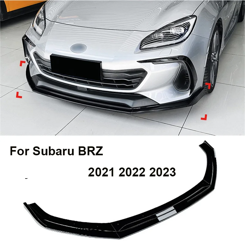 

For Subaru BRZ 2021 2022 2023 Car Front Lower Bumper Splitter Chin Lip Spoiler Diffuser Guard Kit Cover Protector