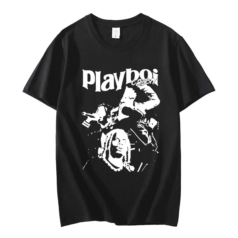 Rapper Playboi Carti Whole Lotta Red Print T-shirt Vintage Hip Hop T Shirt  Men's Fashion Casual T-shirts Oversized Streetwear - T-shirts - AliExpress