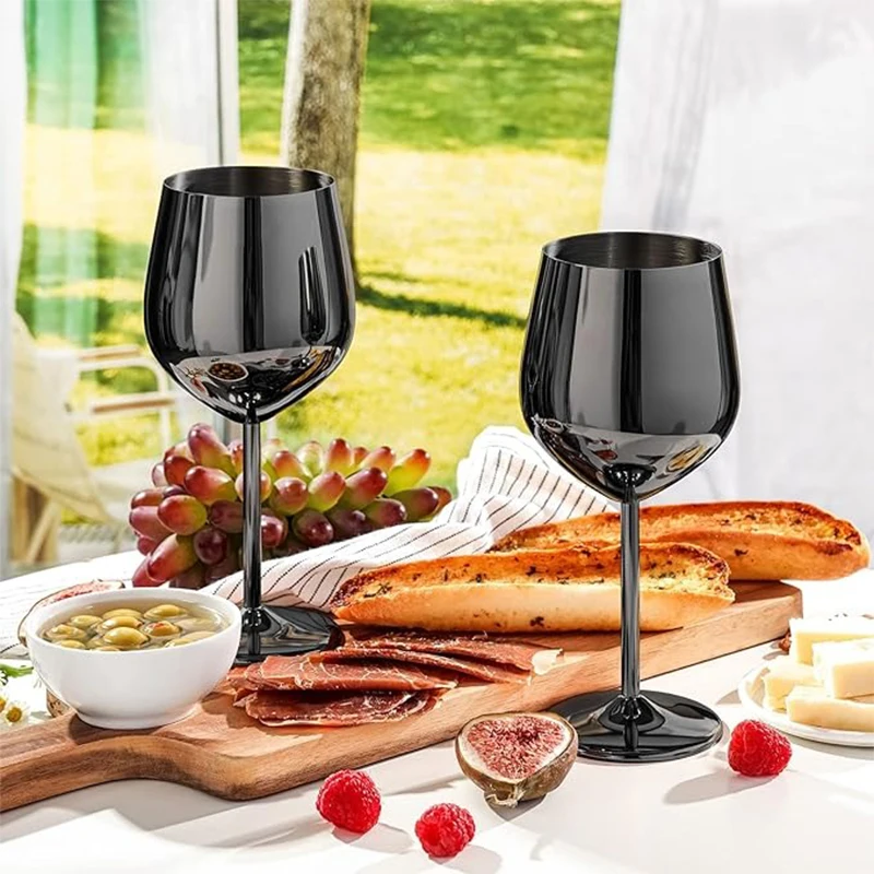 New Stainless Steel Glass Cocktail Creative Metal Wine Glass Bar Restaurant Champagne Red Wine Drinkware Barware Cup