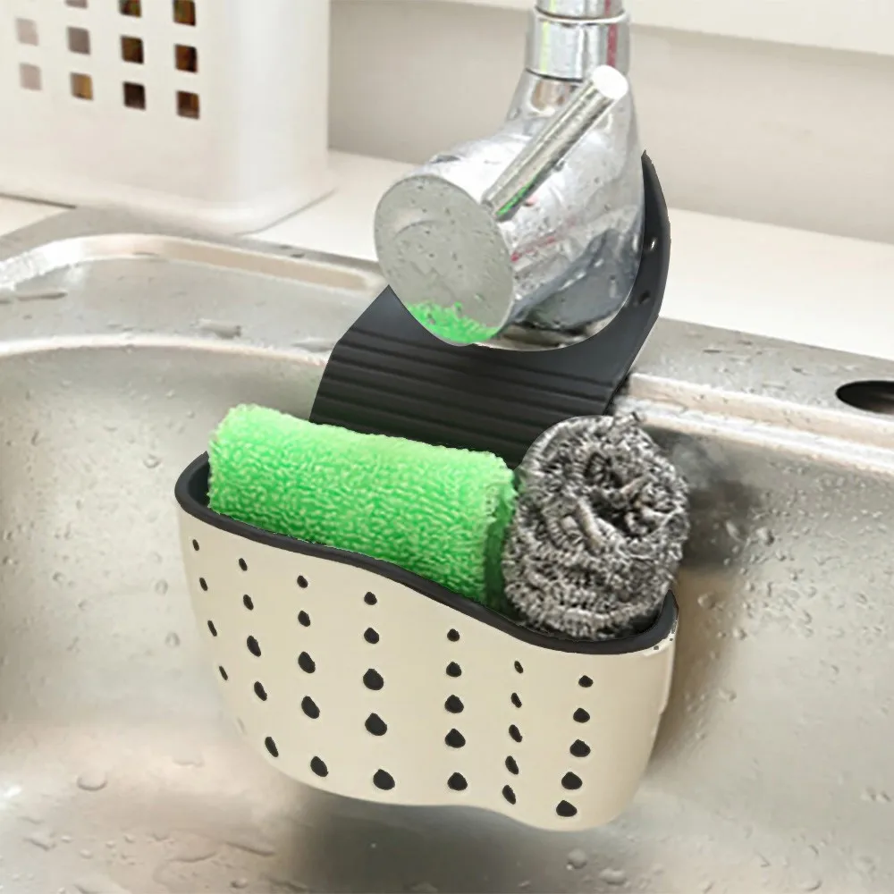 Kitchen Utensils Sink Drainer Hanging Basket Suction Cup Sink Shelf Soap Sponge Rack Kitchen Sucker Storage Tool kitchen accessories