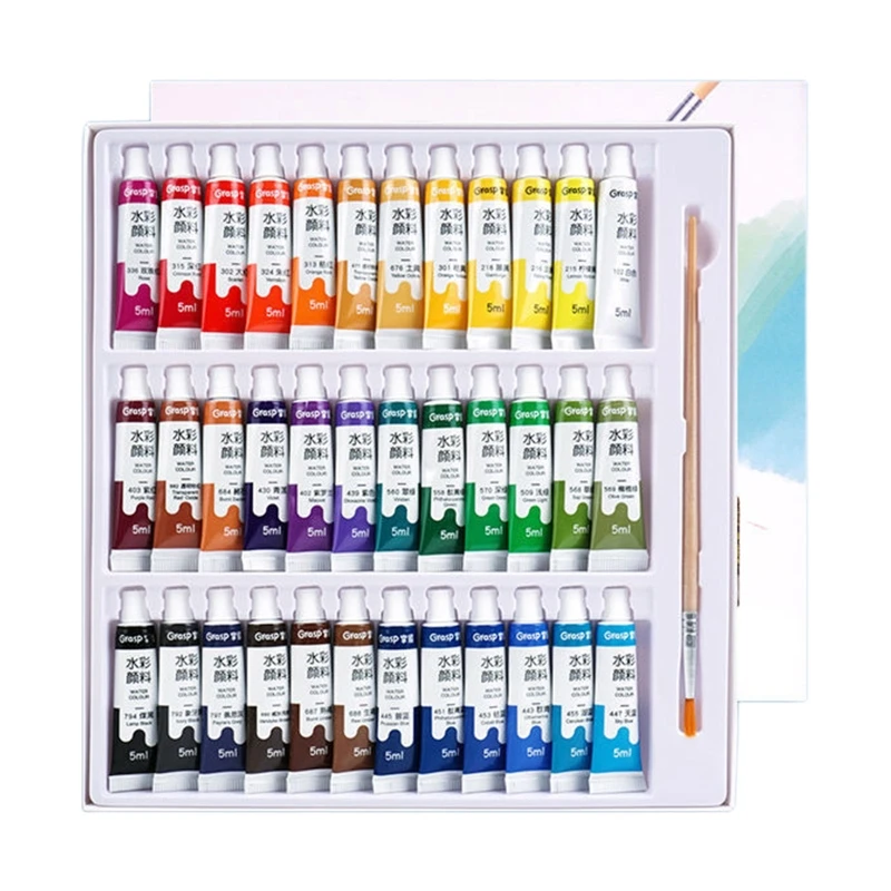 Gouache Paint Set Watercolor Tubes 0.17 oz 5 ml Rich Pigments Non Fading Washable Paints for Artist Hobby Painters watercolor painting set watercolor paint watercolor pigment gouache pigment