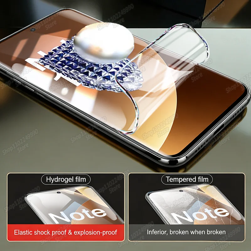 4PCS Hydrogel Film For Xiaomi Redmi Note 15 14 13 12 11 10 9 Pro Plus Screen...