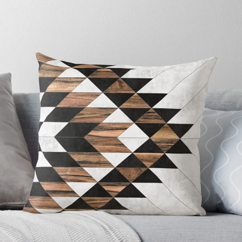 

Urban Tribal Pattern No.9 - Aztec - Concrete and Wood Throw Pillow Pillowcase luxury sofa pillows