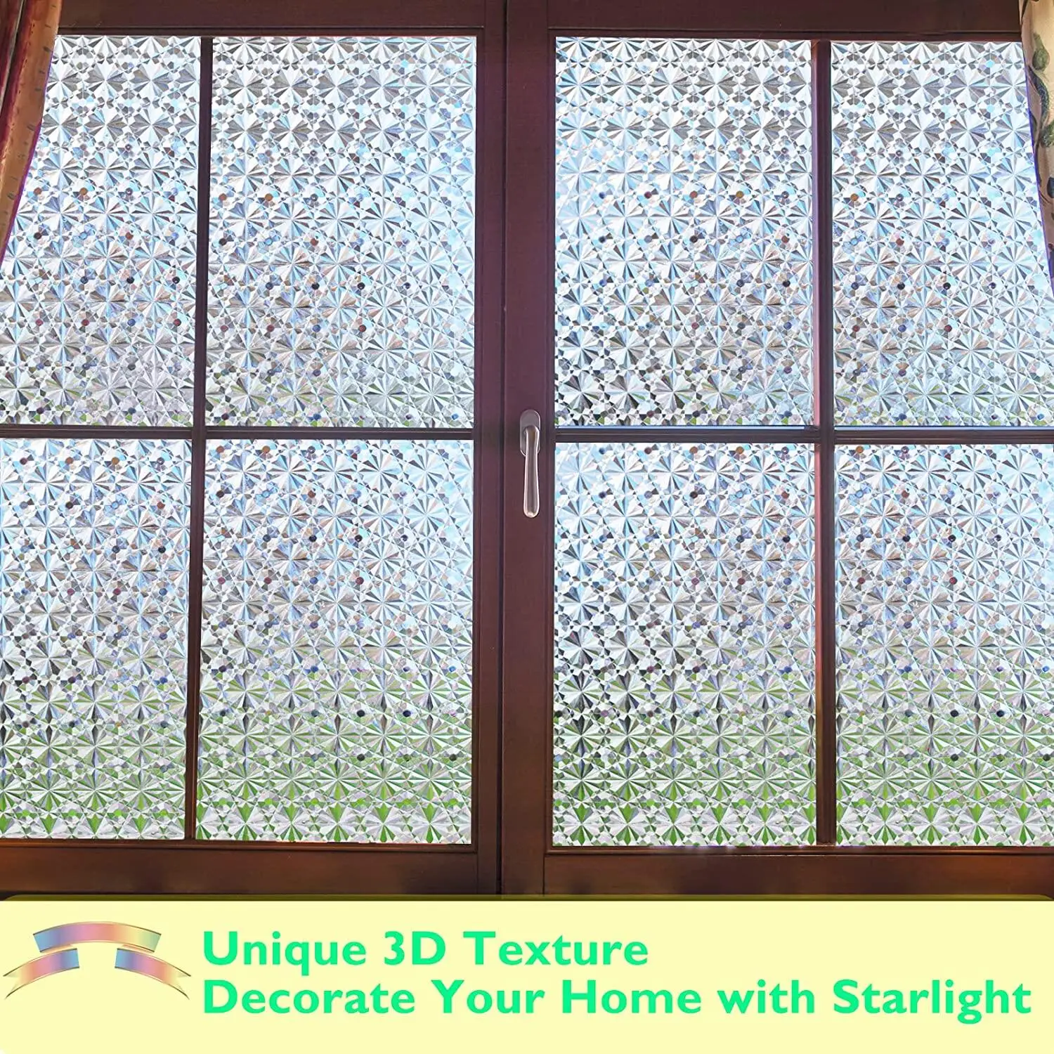 Security tape curtain removable transparent opaque anti-static window curtain bathroom living room office doors and Windows