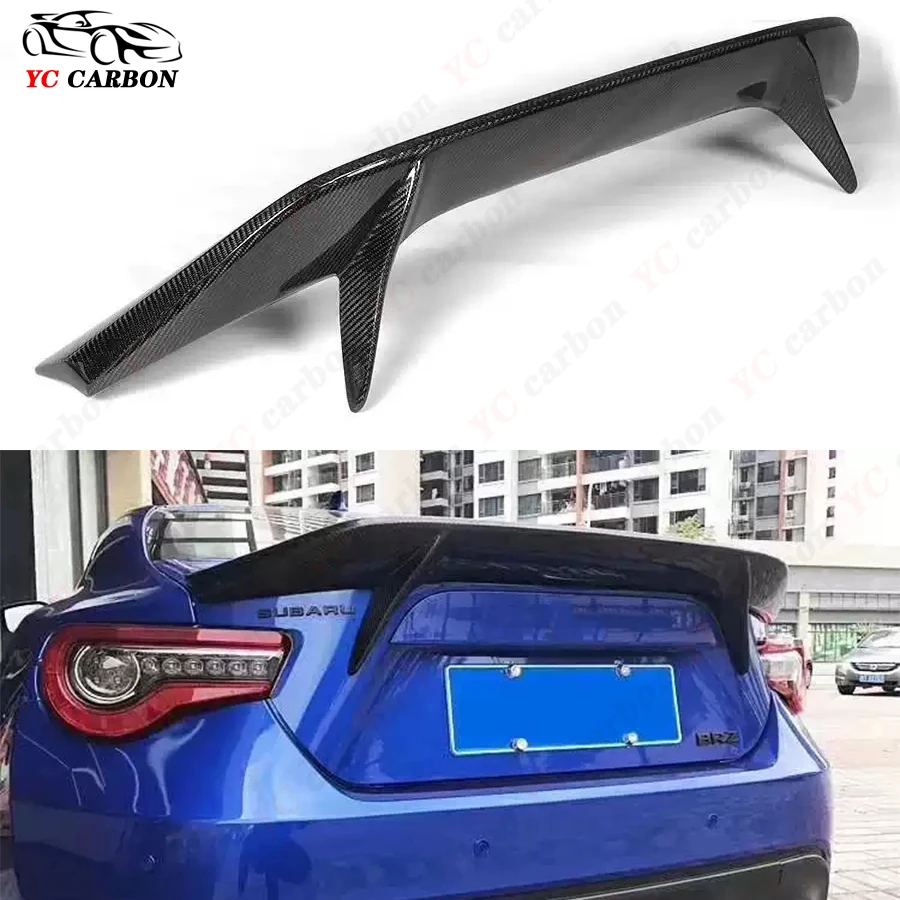 

For Toyota GT86 Subaru BRZ AB Style High quality Carbon Fiber Tail fins Rear Deck Spoiler Duckbill Car Retrofit the rear Wing