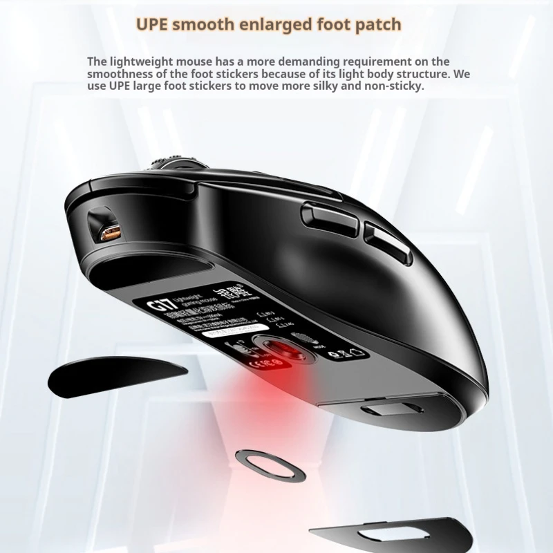 G17 Lightweight Tri-Mode Wireless Hollow Mouse Pmw3325 Professional Sensor Large Capacity Long Range Gaming Office