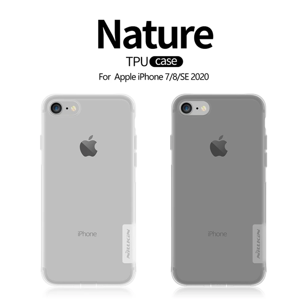 

Прозрачный Мягкий Силиконовый ТПУ Тонкий чехол Nillkin Nature для iPhone SE 2020 2022/iPhone 7/iPhone 8