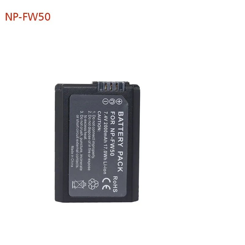 NP-FW50 Batteria E Caricatore Doppio Per Sony Alpha (2 Pezzi) - 1950mAh, 7.4V, Con USB - 4