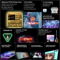 【New】Android 15 Teclast P50 AI Tablet 11" 90Hz Screen AllWinner A733-AI Octa-Core 6GB 128GB LPDDR5 Wifi-6 7000mAh Battery AI Tab 2
