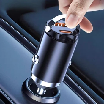 Caricabatterie per auto, testina di ricarica super veloce per cellulari, accendisigari, adattatore da uno a due, presa di ricarica per auto