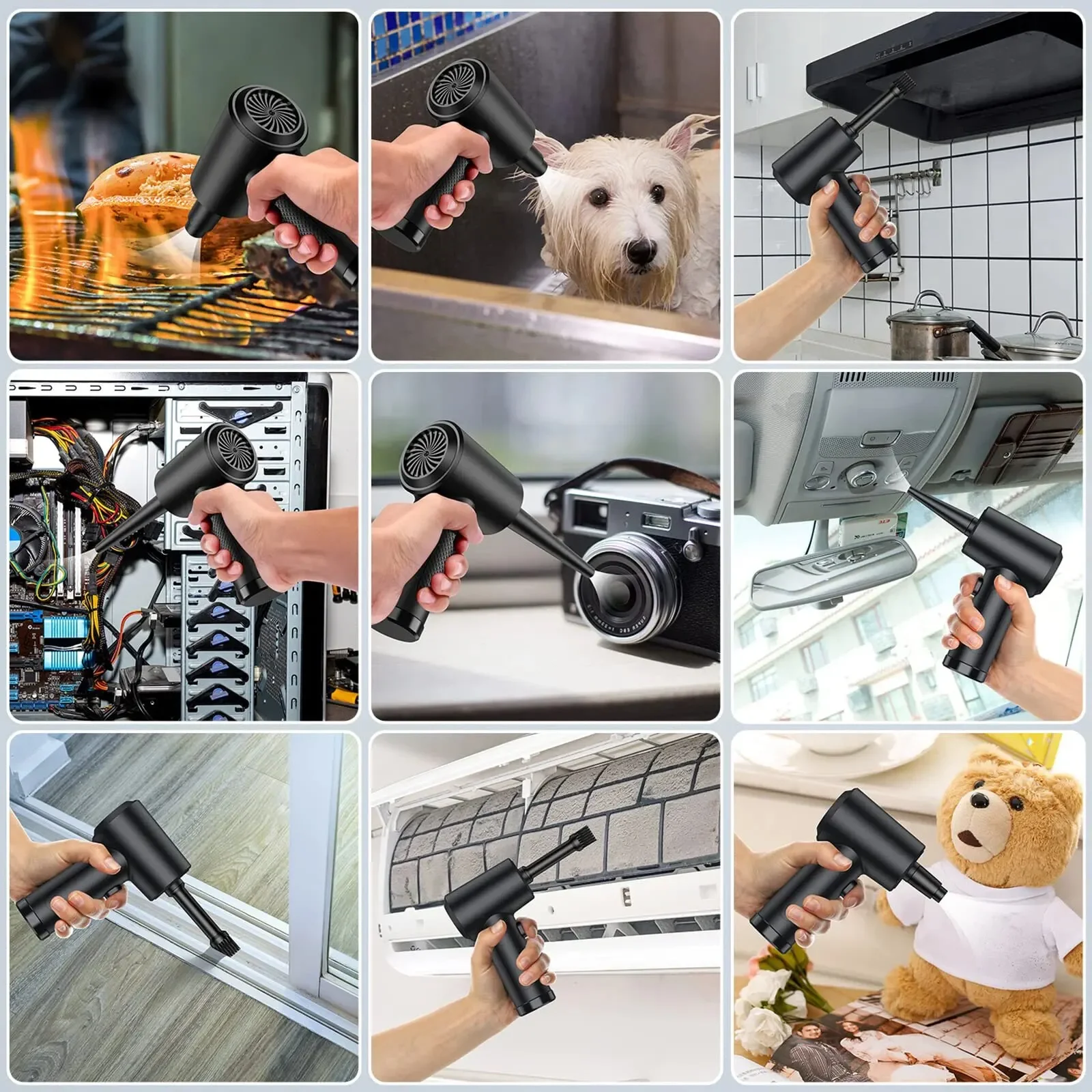 Compressed Air Duster Electric Rechargeable Cordless Air Blower Compressed For Cleaning Computer Keyboard Camera Car Home