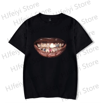 Flo Milli 남녀공용 캐쥬얼 O-넥 반팔 티셔츠, 탑 스트리트웨어, 여름