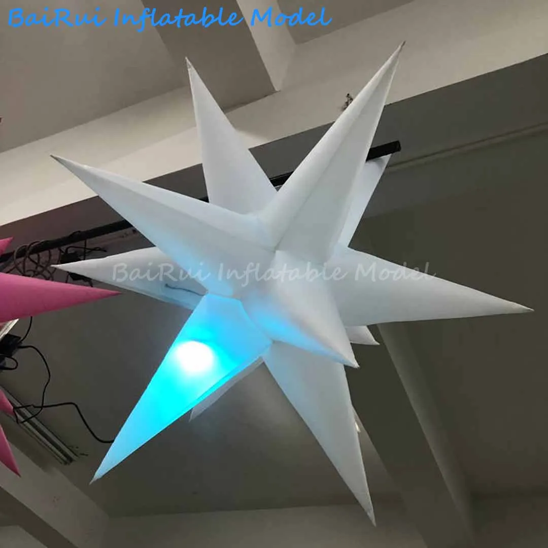 Glitzhome Fabric Outdoor Inflatable Stars 4th of July Decor, image size:1080x1080