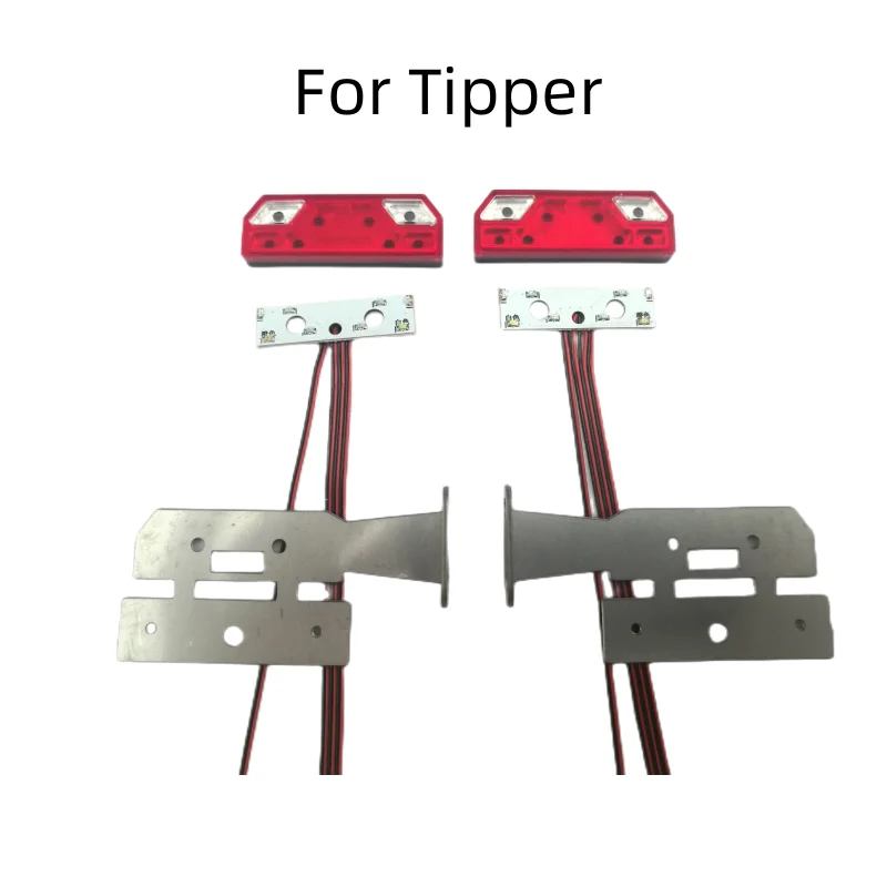 Metal LED tail light  stern lamp For 1/14 Tamiya RC Truck car ACTROS 3363 1851 AROCS 3348 MAN TGX 56360 diy parts 2
