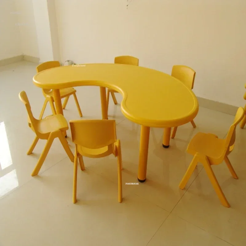 Plastic Children Tables Children Furniture Home Writing Tables Eating Lift Table Kindergarten Early Education Game Desk