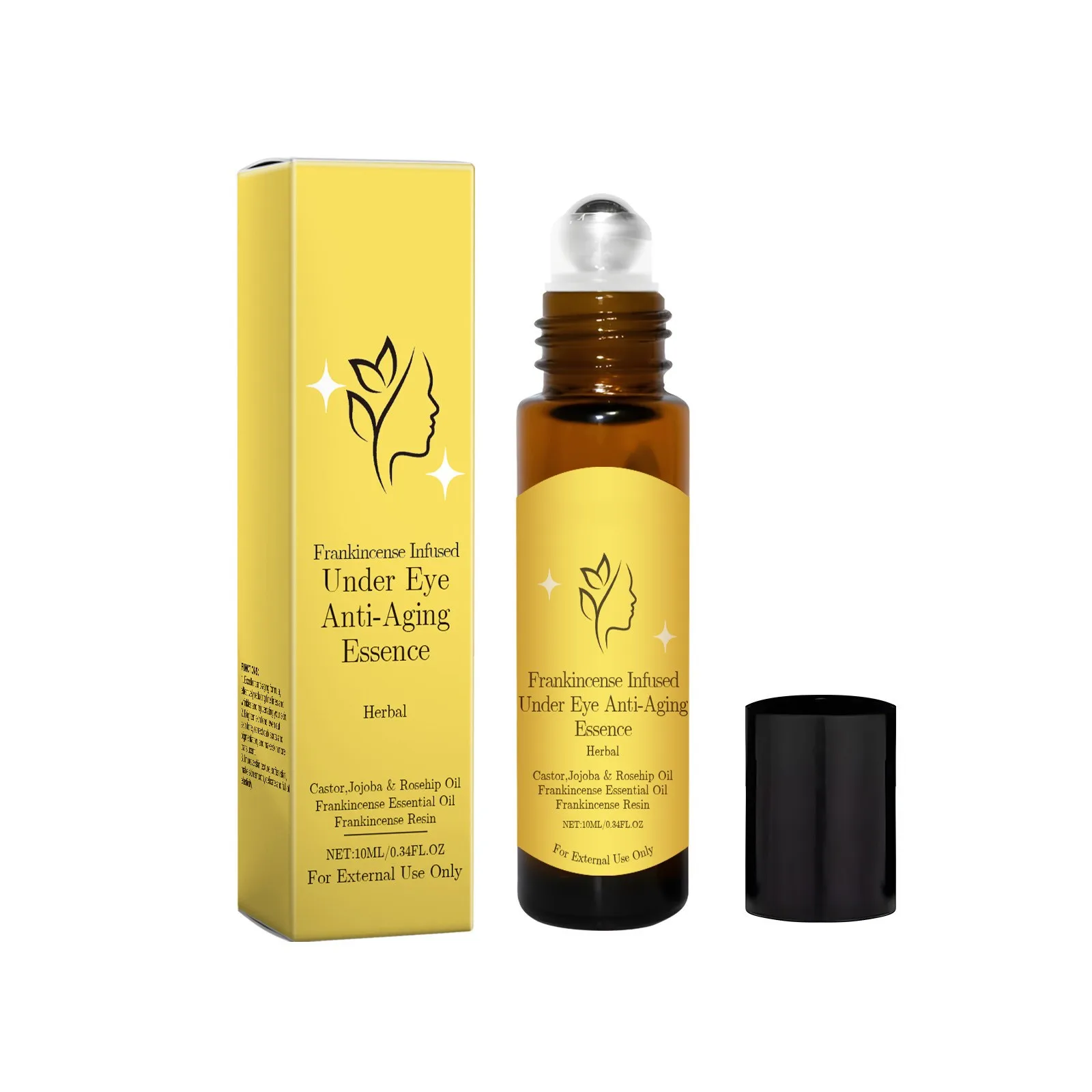 Skin Care Products Rollerball Organic Castor Rosehip Jojoba Oil Serum 10ml